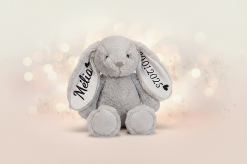 Peluche plus grande sur fond pastel