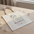Tote bag lifestyle - fleurs blanches