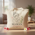 Tote bag lifestyle - hibiscus rose